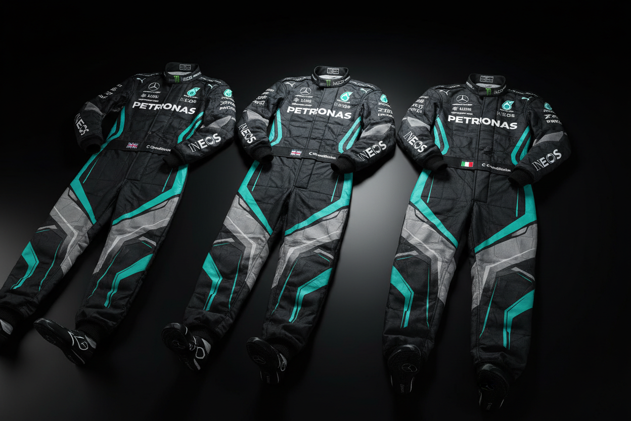 Mercedes F1 Racing Suits 2026 | Hamilton, Russell & Antonelli Replicas