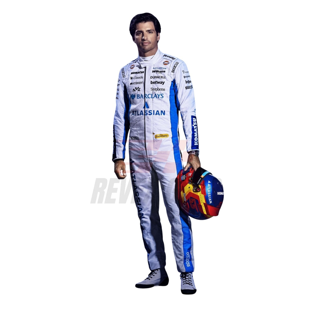 Carlos Sainz wearing 2026 F1 racing costume front view