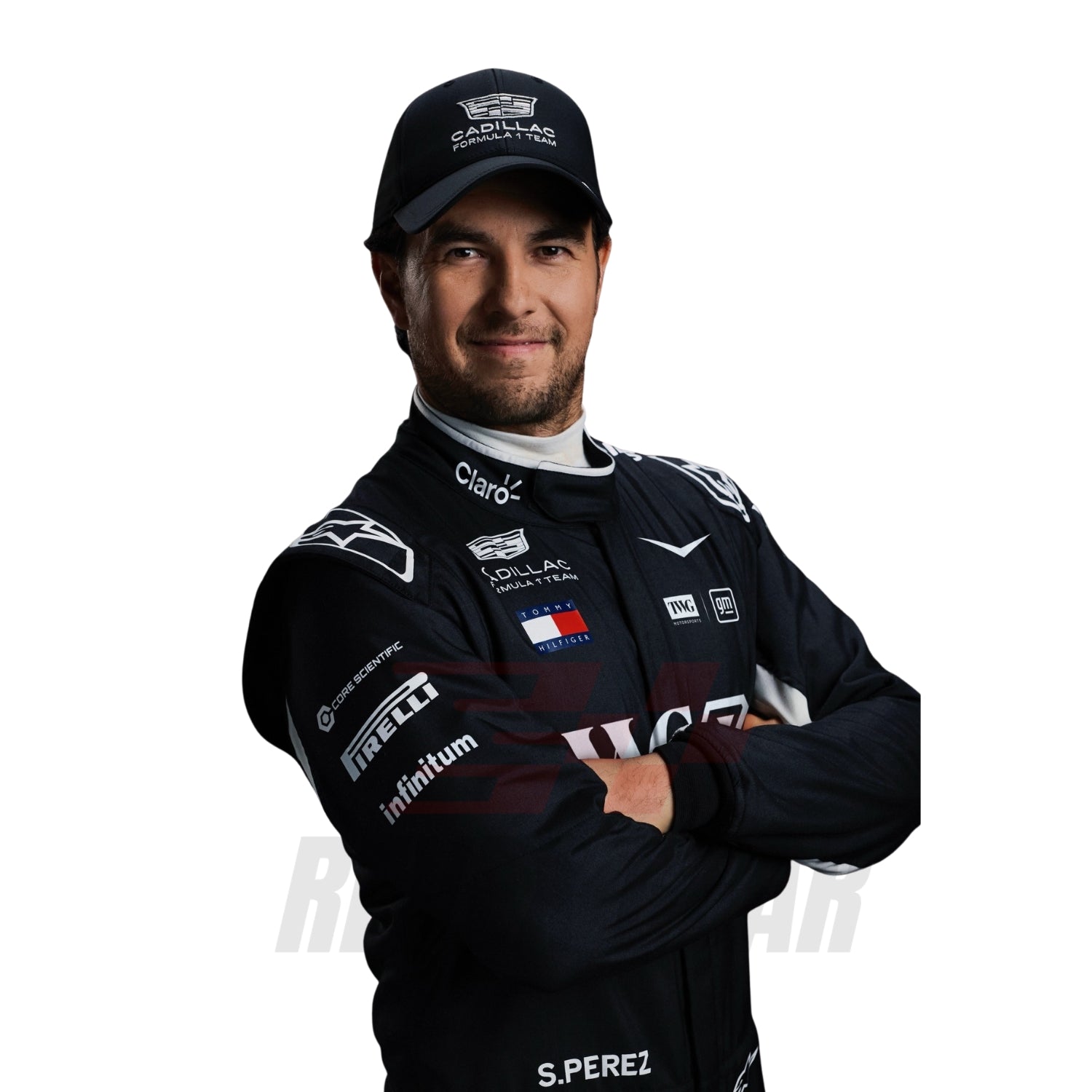 Sergio Perez 2026 racing driver costume close view