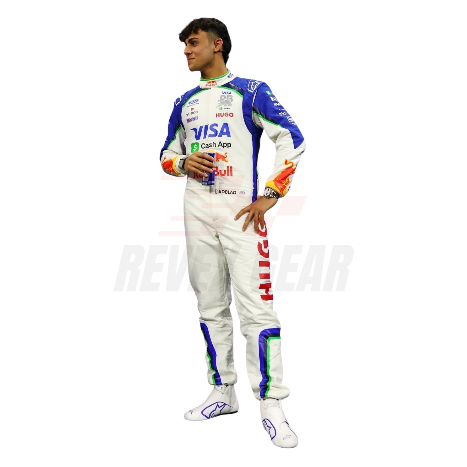 Arvid Lindblad 2026 Formula racing costume full suit view