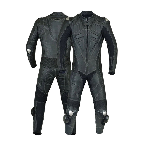 Motorbike Black Leather Racing Suit