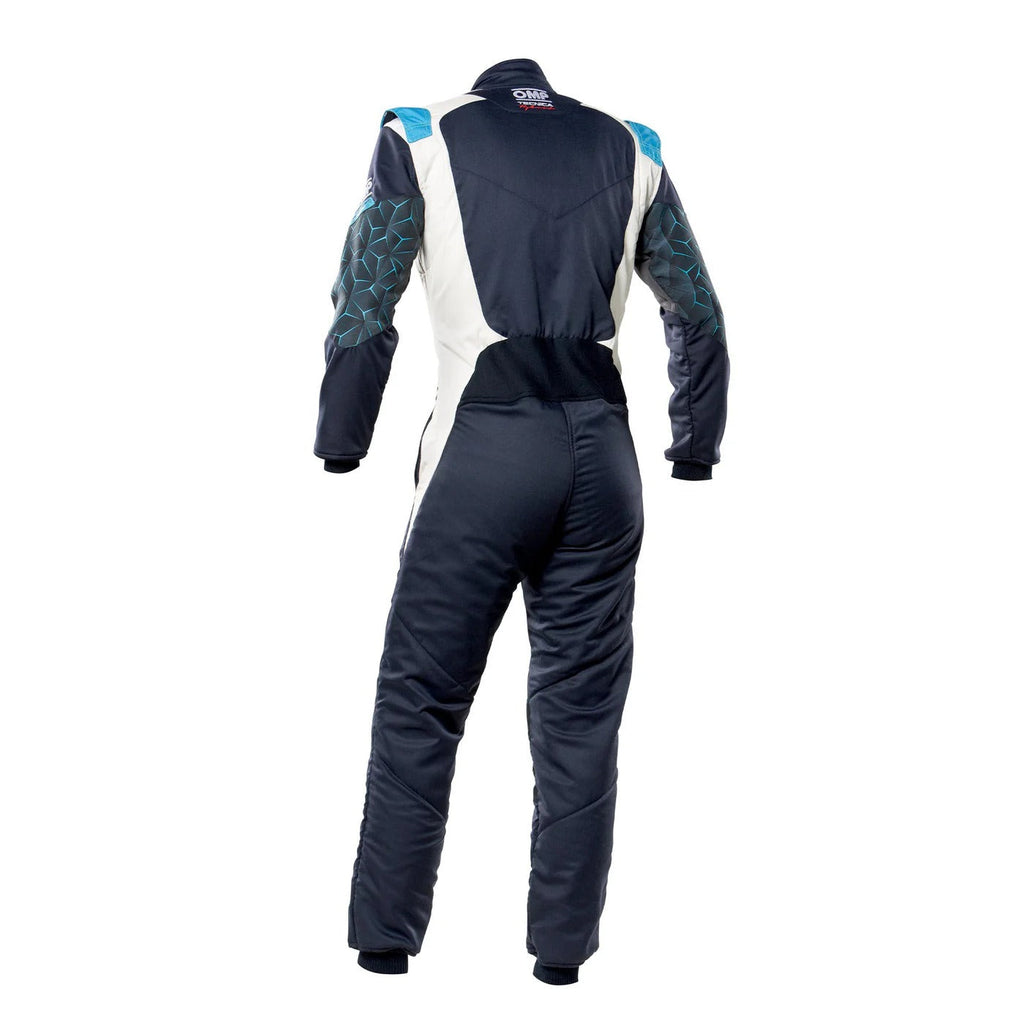 Black OMP TECNICA HYBRID Go-Kart Racing Suit
