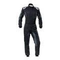 Black OMP TECNICA HYBRID Go-Karting Race Suit