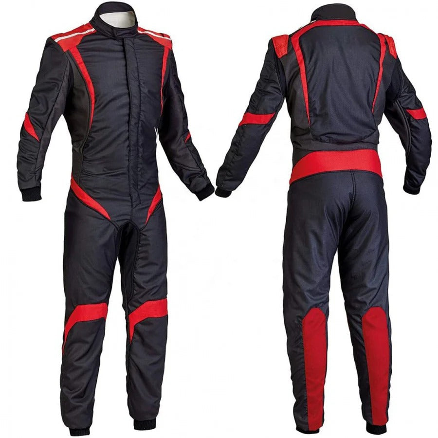 Black / Red Go-Kart Racing Wear Costume