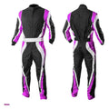 Black / Violet / White Go-Kart Driver Racing Wear