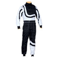 Black / White Go-Kart Driver Race Wear Outfit