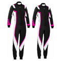 Black / White / Pink Go-Kart Car Racing Outfit