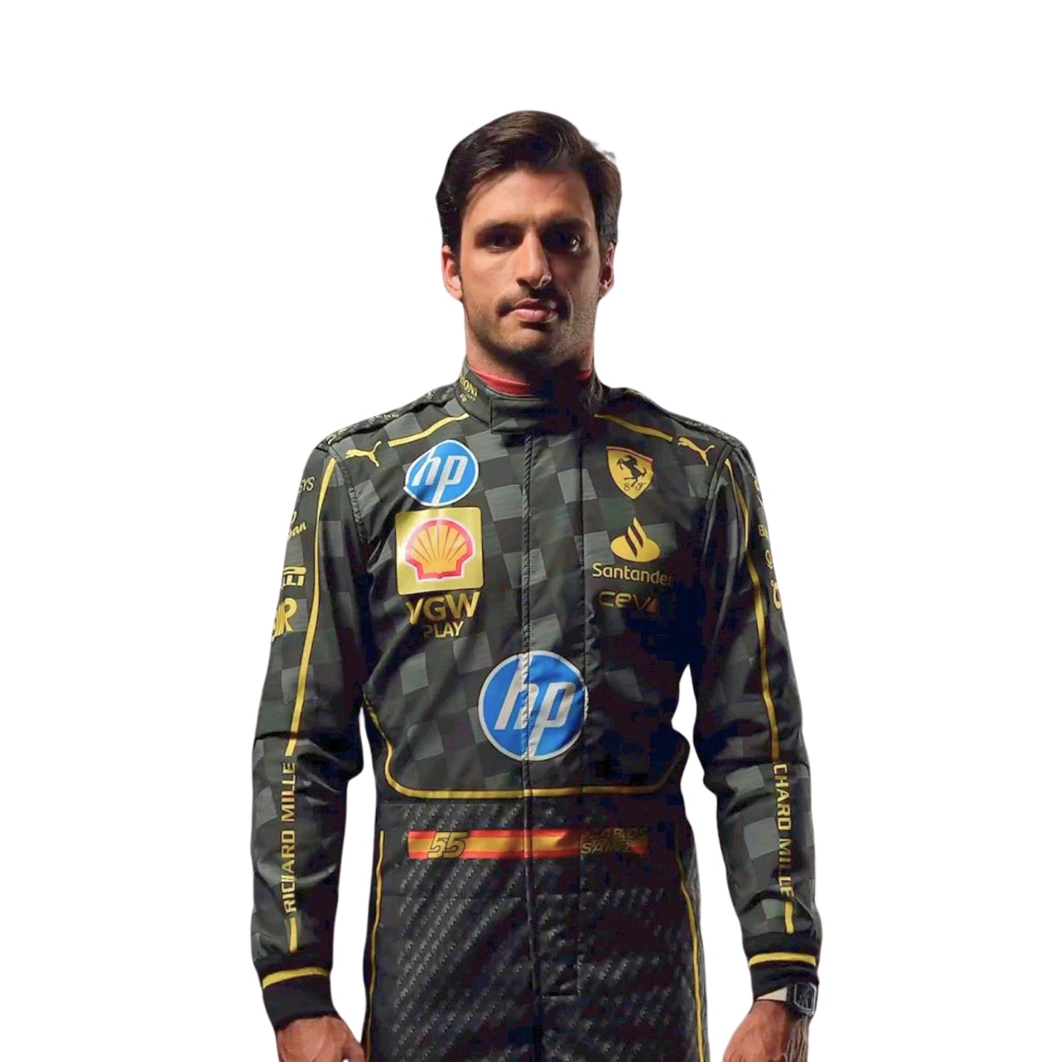 F1 Racing Costume Worn by Charles Leclerc & Carlos Sainz Jr. – 2024 HP Italy GP
