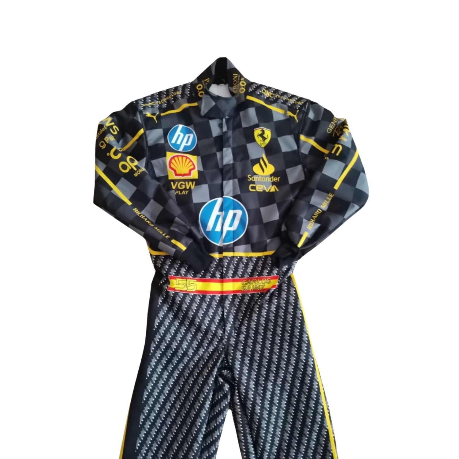 F1 Racing Costume Worn by Charles Leclerc & Carlos Sainz Jr. – 2024 HP Italy GP
