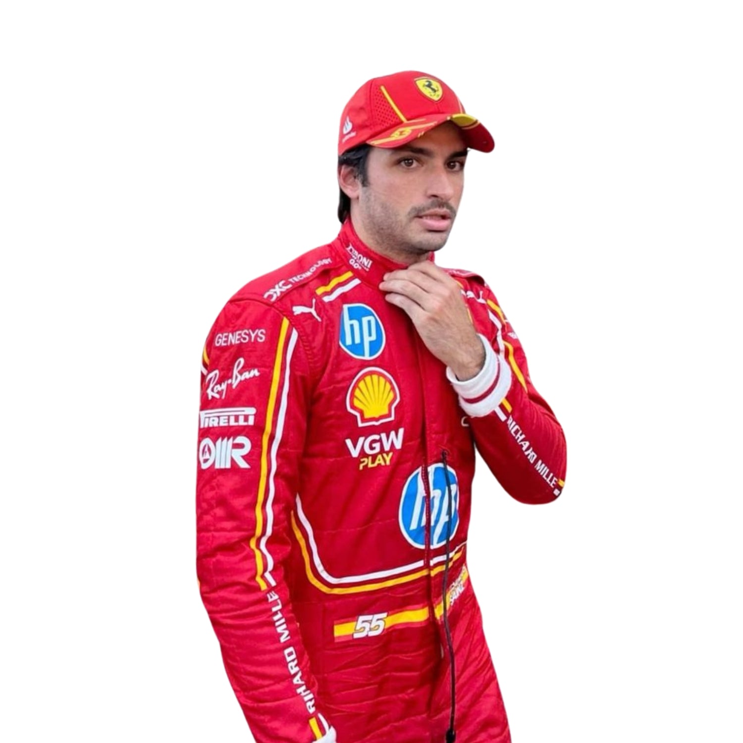 F1 Racing Costume Worn by Charles Leclerc & Carlos Sainz Jr. – 2024 HP Monaco GP