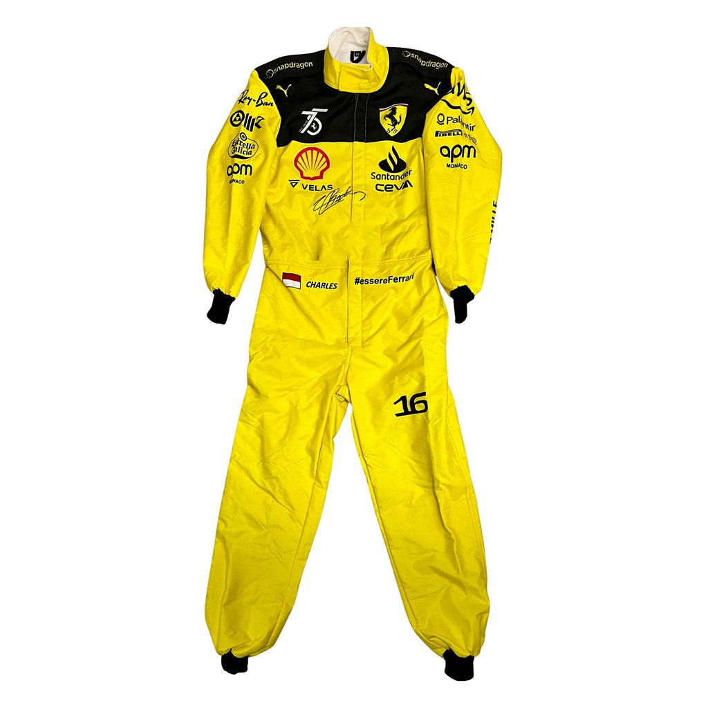 Charles Leclerc 2022 75th Anniversary F1 Racing Suit Team Ferrari