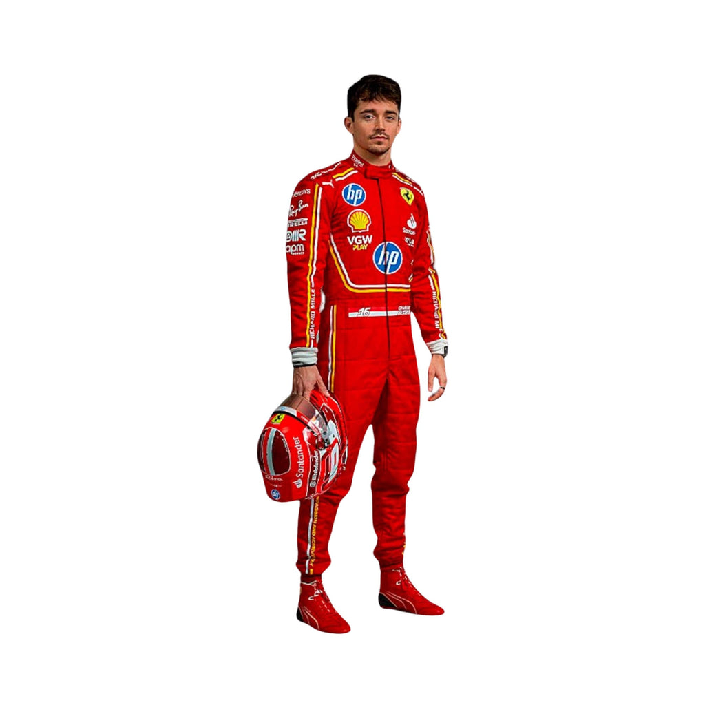 2024 F1 Racing Costume Worn by Charles Leclerc & Carlos Sainz Jr. – HP Monaco GP