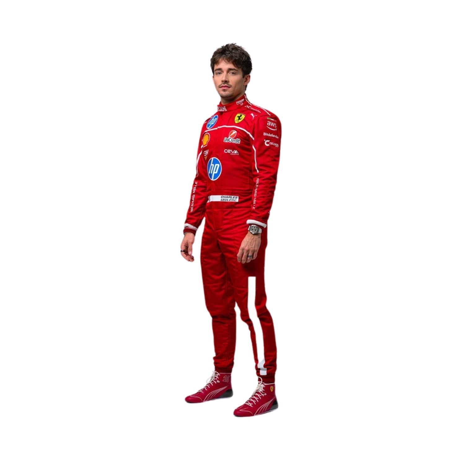 Charles Leclerc 2025 F1 Racing Suit Team Ferrari
