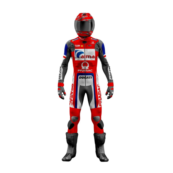 Custom Ducati MotoGP Racing Leather Suit for Performance and Safety