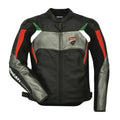 Ducati Corse Black Gray Motorbike Leather Jacket
