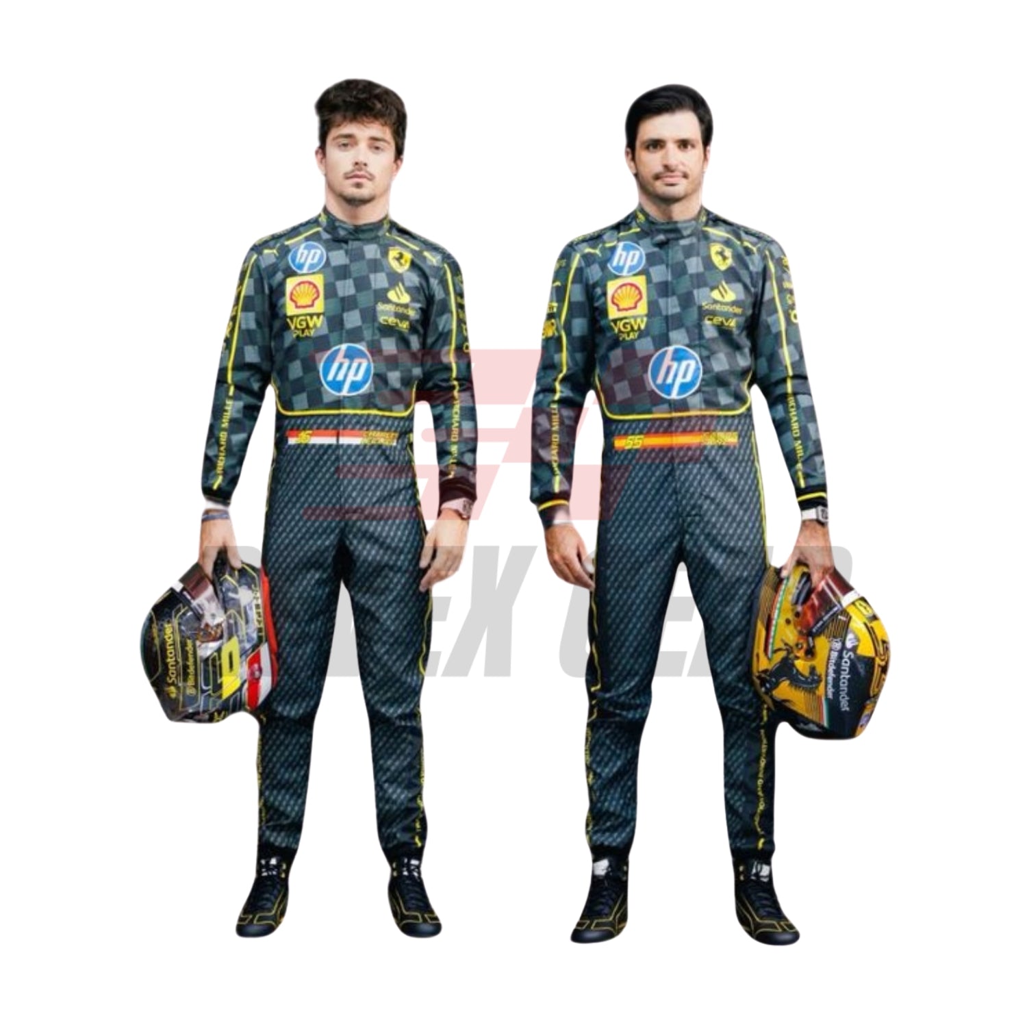 2024 F1 Racing Costume Worn by Charles Leclerc & Carlos Sainz Jr. – HP Italy GP