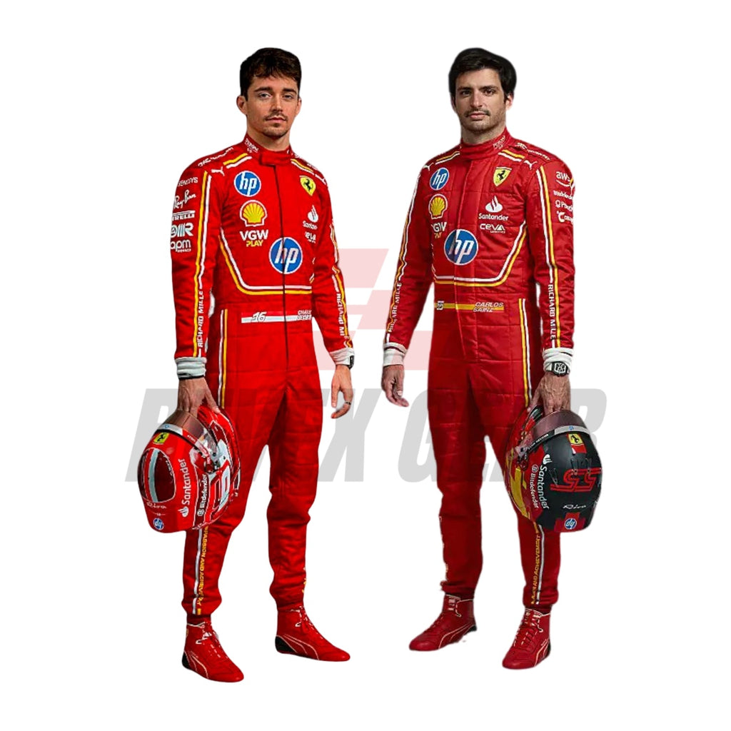 2024 F1 Racing Costume Worn by Charles Leclerc & Carlos Sainz Jr. – HP Monaco GP