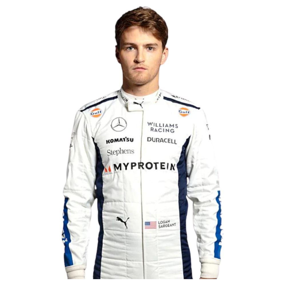F1 Racing Costume Worn by Alexander Albon & Logan Sargeant – 2024 Gulf Edition