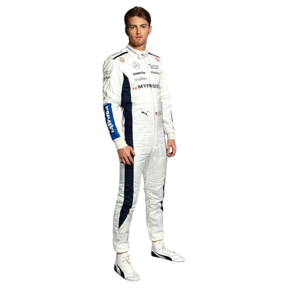 2024 F1 Racing Costume Worn by Alexander Albon & Logan Sargeant – 2024 Gulf Edition