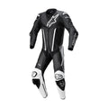 Fusion One-Piece Motorcycle Leather Racing Suit Black and White