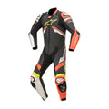 GP Plus V3 One-Piece Motorcycle Leather Racing Suit Orange and Black