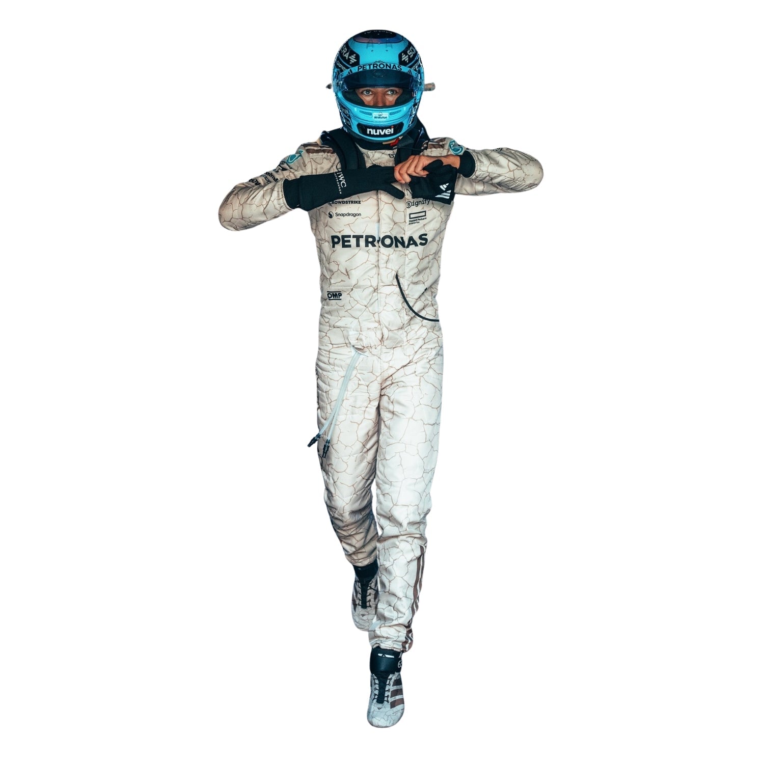2025 F1 Racing Costume Worn by George Russell & Andrea Kimi Antonelli - USA Austin GP