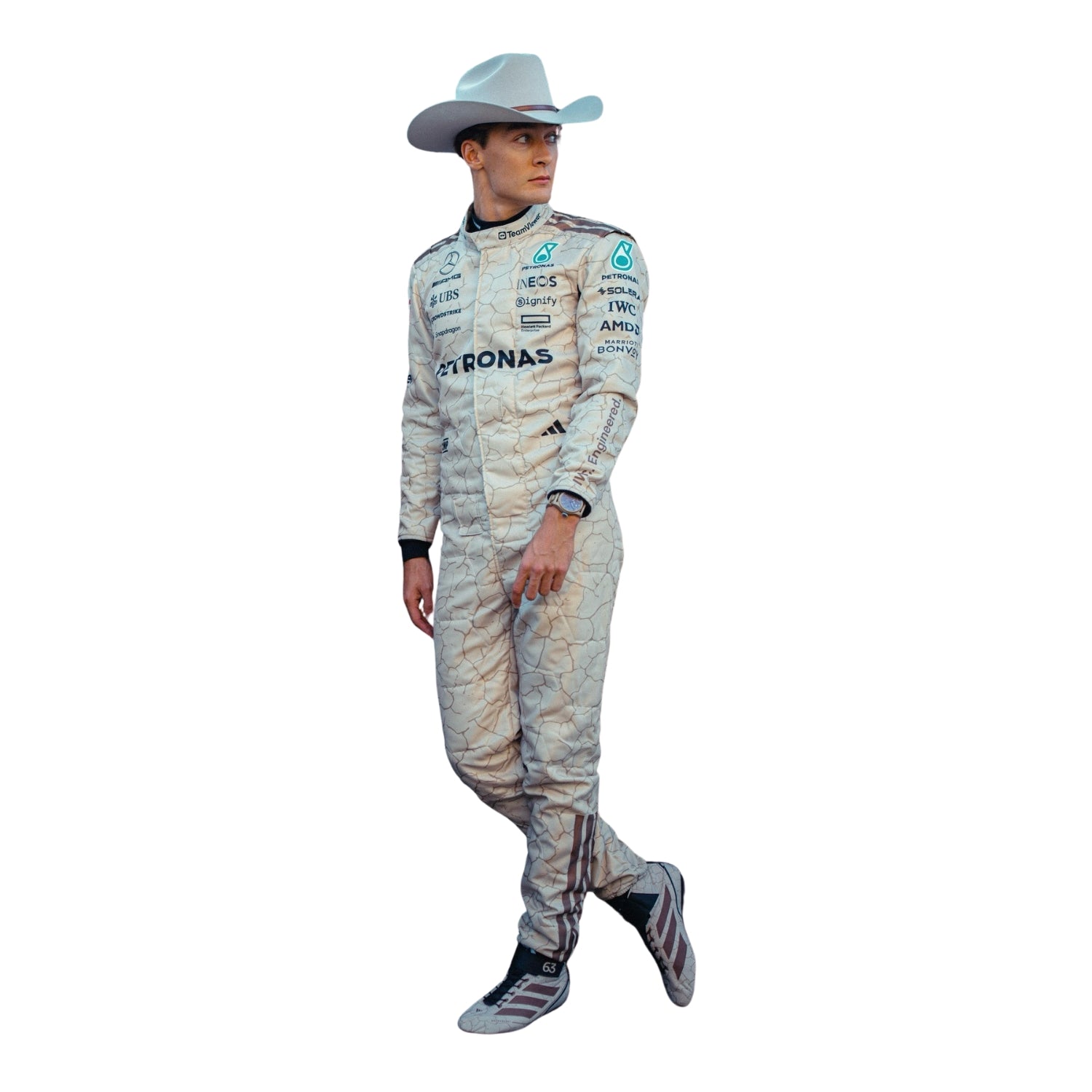 2025 F1 Racing Costume Worn by George Russell & Andrea Kimi Antonelli - USA Austin GP
