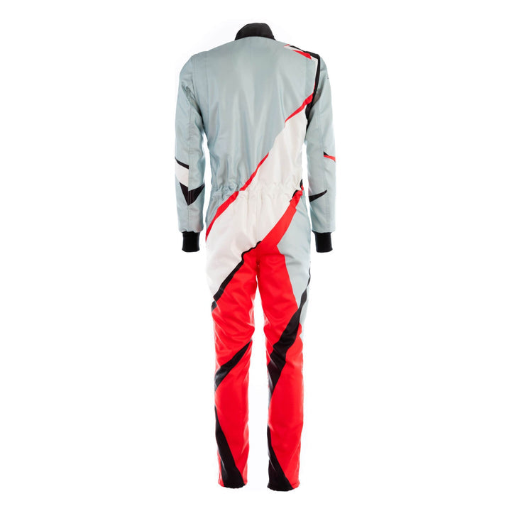 Go-Kart Car Racing Costume - White / Gray / Orange