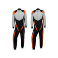 Gray / Black / Orange Karting Racing Outfit