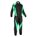 Kart Racing Cordura One Piece suit - Black / Green