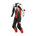 Laguna Seca 5 One-Piece Perforated Black and White ,Red Motorcycle Leather Suit