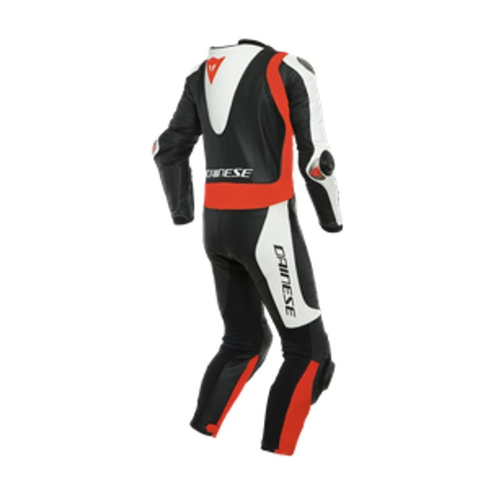 Laguna Seca 5 One-Piece Perforated Black and White ,Red Motorcycle Leather Suit