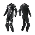 Laguna Seca 6 One-Piece Black and White Motorcycle Leather Suit
