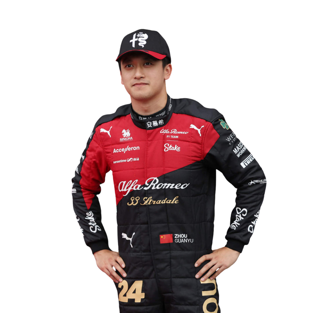 Zhou Guanyu 2023 Stake - Italian GP F1 Racing Suit Team Alfa Romeo