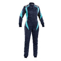 OMP FIRST ELLE Women's Black / Blue Kart Racing Suit