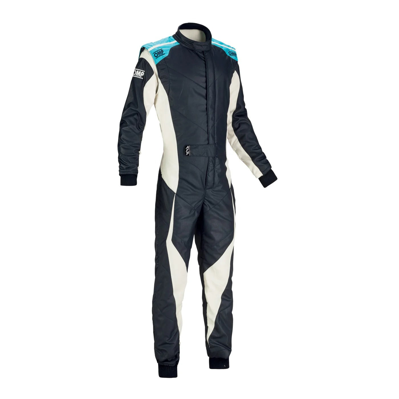 OMP TECNICA EVO Go-Kart Race Suit - Black / White