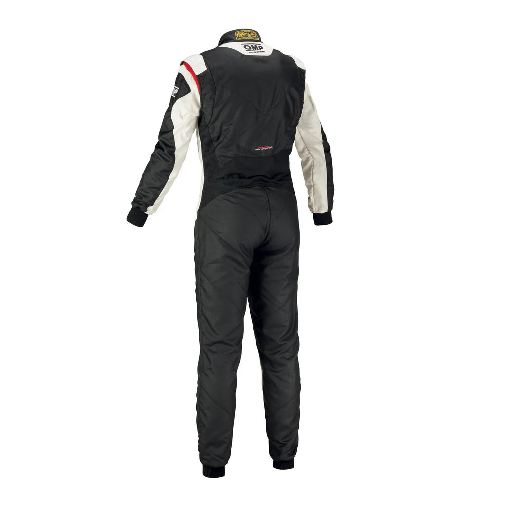 OMP TECNICA EVO Kart Racing Suit - Black / White