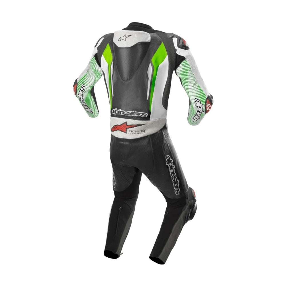 Race One-Piece Perforated Black Motorbike Leather Suit