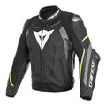 Super Speed 3 Perforated Motorbike Leather Jacket Black / Grey / Yellow