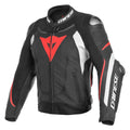 Super Speed 3 Perforated Motorbike Leather Racing Jacket Black/White/Red