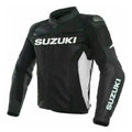 Suzuki GSXR Black Motorbike Leather Jacket