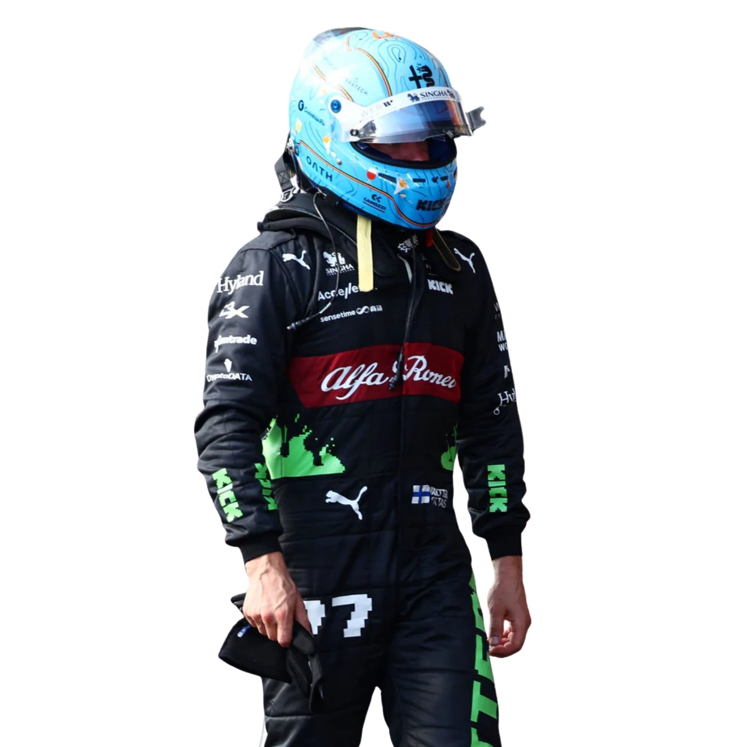 Valtteri Bottas 2023 Kick Belgian GP F1 Racing Suit Team Alfa Romeo