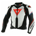 White/Black Motorbike  Racing Leather Jacket
