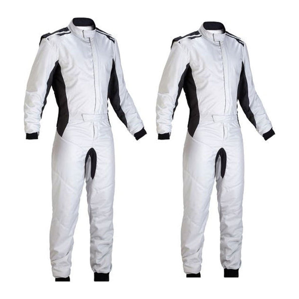 White Go-Kart Car Race Wear Outfit