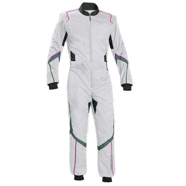 White Karting Driver Racewear
