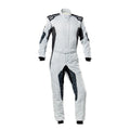 White OMP TECNICA HYBRID Racing Suit