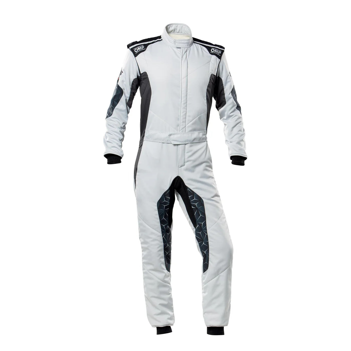 White OMP TECNICA HYBRID Racing Suit